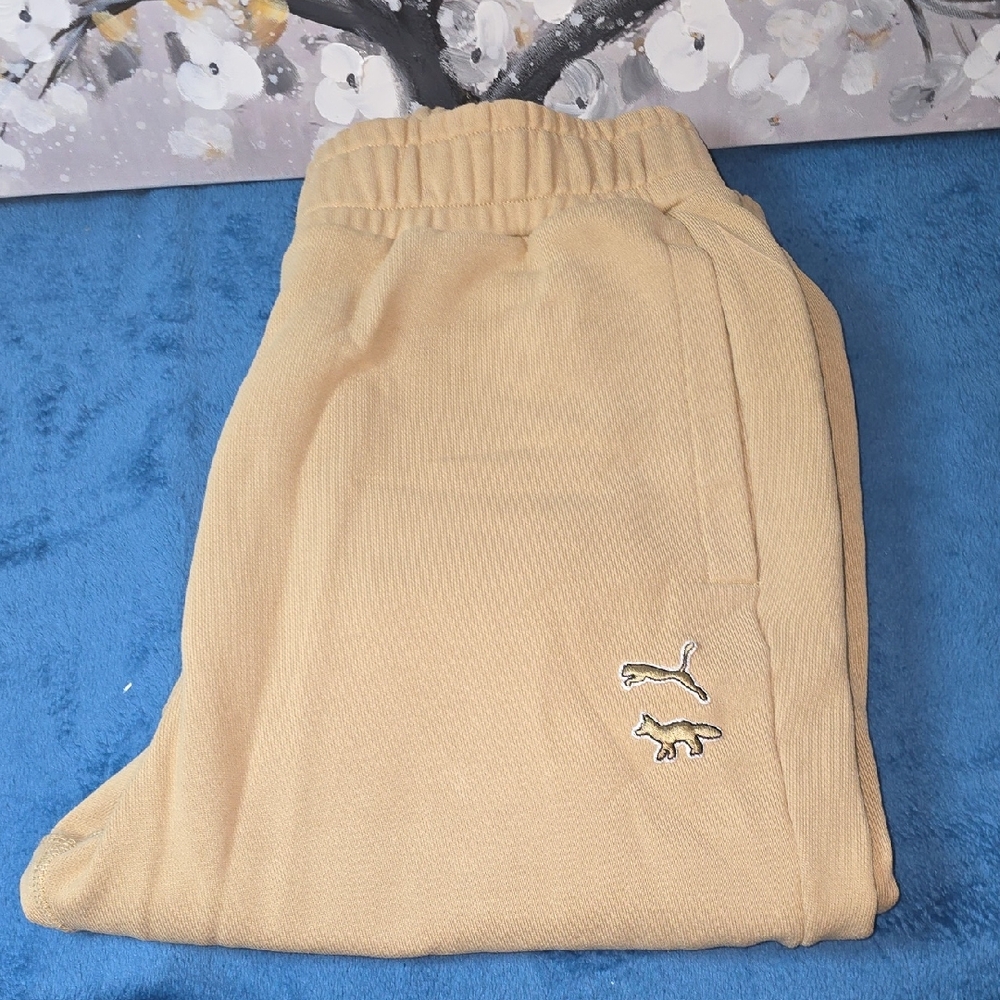 Puma X Maison Kitsune Beige Joggers Mens Large